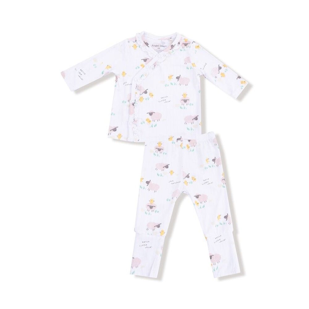 Angel Dear Just Hatched Chicks Lambs Unisex Take Me Home Set Bamboo NWT 0-3M
